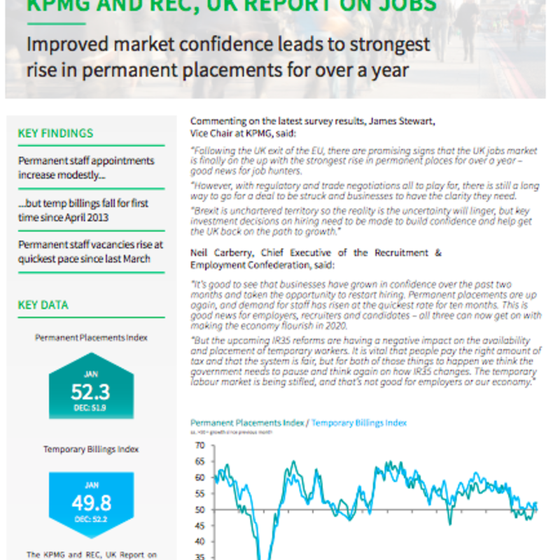 KPMG and REC, UK report on jobs